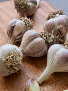 Kore Taze Organik Sebze Sarımsak arka planı