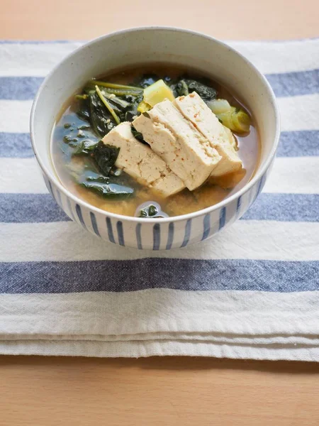 Comida Tradicional Coreana Mallow Miso Sopa — Fotografia de Stock