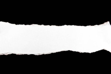 Kağıt şablon alanı oluşturmak için yırtılıyor. Metin alanı Tasarım ve reklamlar için boş alan veya tasarım arka planı olarak kullanılır.