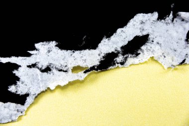 Kağıt şablon alanı oluşturmak için yırtılıyor. Metin alanı Tasarım ve reklamlar için boş alan veya tasarım arka planı olarak kullanılır.