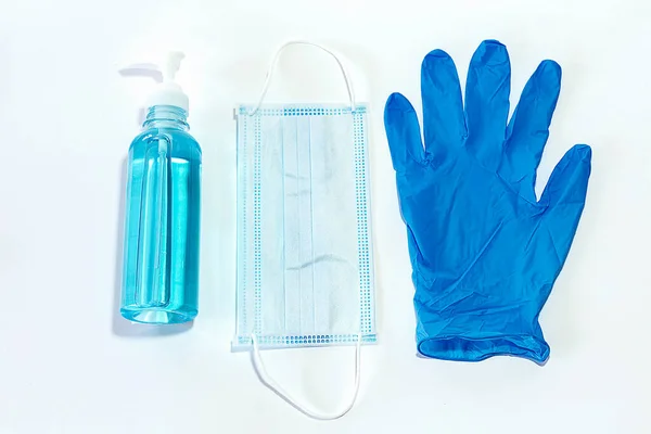 Equipamento Proteção Para Prevenção Infecções Por Vírus Como Higienizador Mãos — Fotografia de Stock