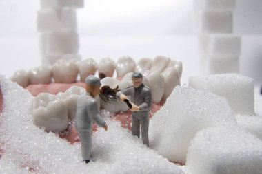 Zahnbehand lung Baustelle Karies Loch im Zahn