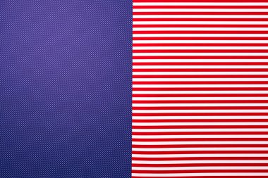 top view of red striped and blue dotted templates for background clipart