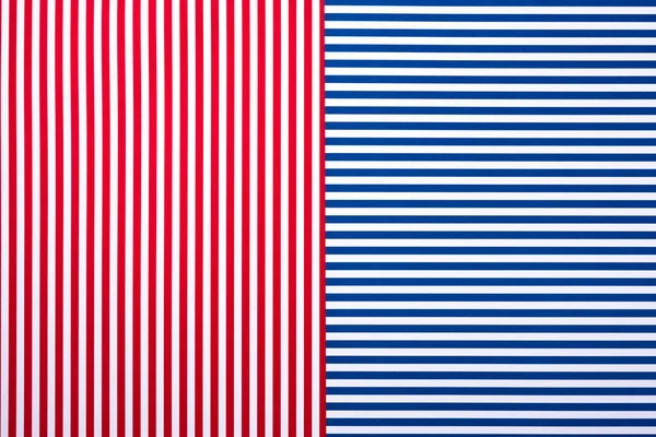 Top View Blue Red Surface White Stripes Background — Stock Photo, Image