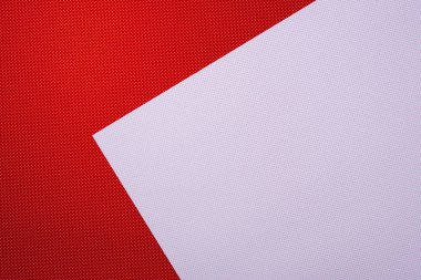 kırmızı ve beyaz noktalı Kağıt arka plan için üstten görünüm