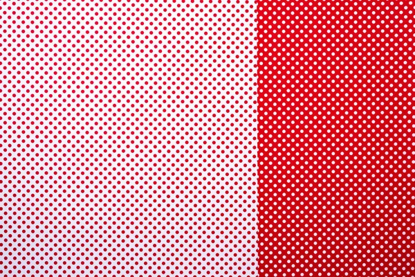 Top View Red White Surface Polka Dot Pattern Background — Stock Photo, Image