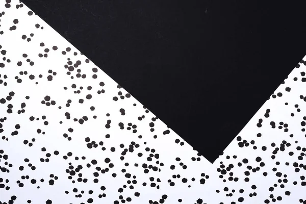 Draufsicht Auf Eine Abstrakte Schwarz Weiß Komposition Mit Tintenklecksen Als Stockfoto