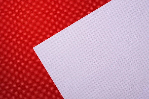 Draufsicht Auf Rot Weiß Gepunktete Papiere Als Hintergrund Stockfoto