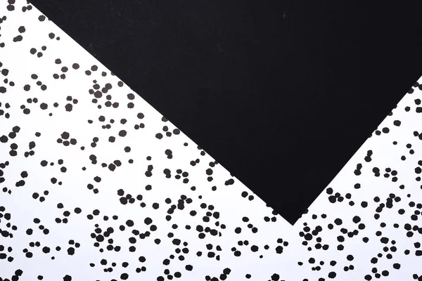 Top view of black and white abstract composition with ink blots for background — Stock Photo