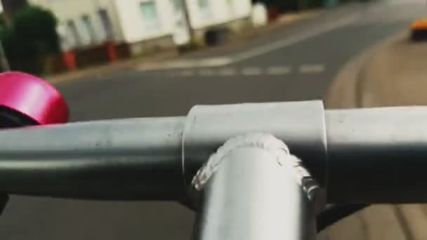 タイムラプス、Hyperlapse の街で自転車に乗ってください。 — ストック動画