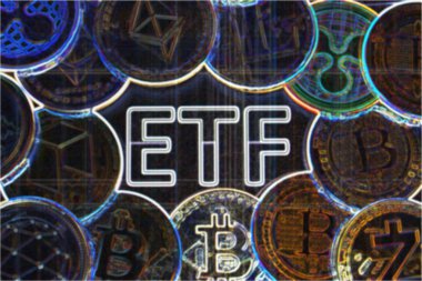 Bir kripto Etf - bizim para için gelecekteki bir decentrailzed doğru sonraki adım - bitcoin Etf renkli psychodelic