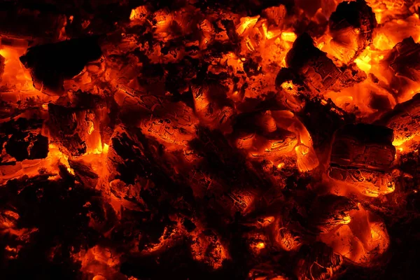 View of embers burning. — Stock Photo, Image