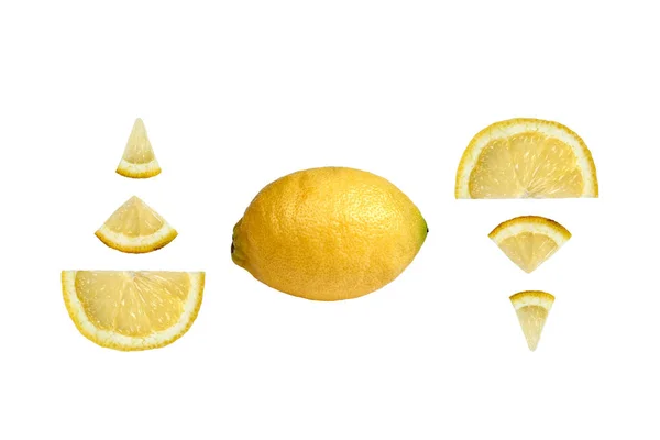 Skott av en citron bland citron beundrar i latinska alfabetet. — Stockfoto