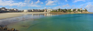 Panorama Dinard Beach Brittany, Fransa.