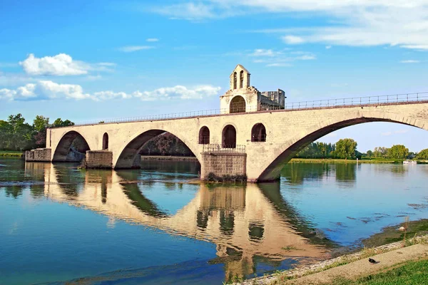 Pont Saint Bnzet Appelé Pont Avignon Sur Rhône France — Photo