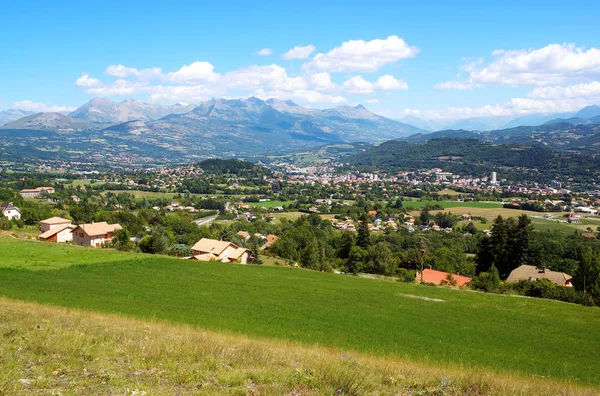 City Gap Surrounding Countryside Alps France — Stock Photo, Image