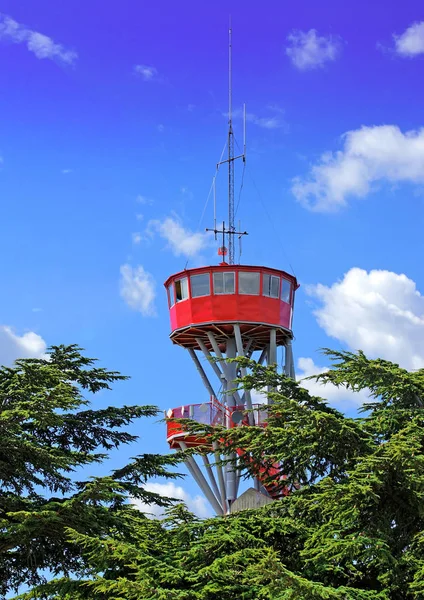 Observation tower for the detection of forest fire departures.