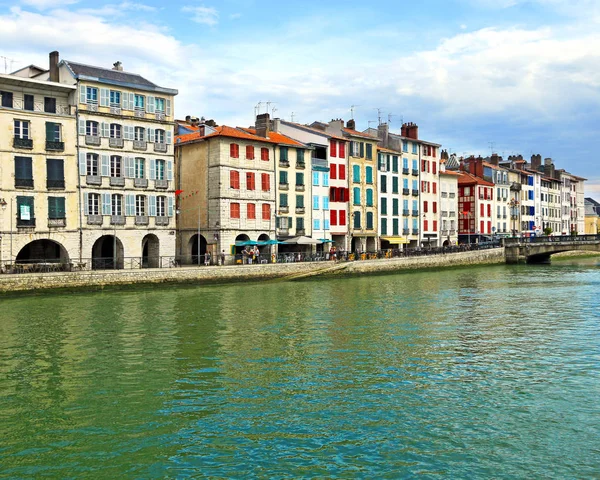 Houses Bayonne Edge River France Europe — Stock Photo, Image