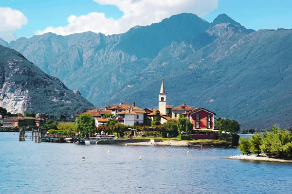 Isola Dei Pescatori Sul Lago Maggiore Fronte Piemonte — Foto Stock