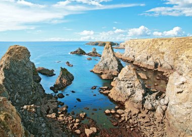 Wild Coast of Belle Ile, Brittany, France                    clipart
