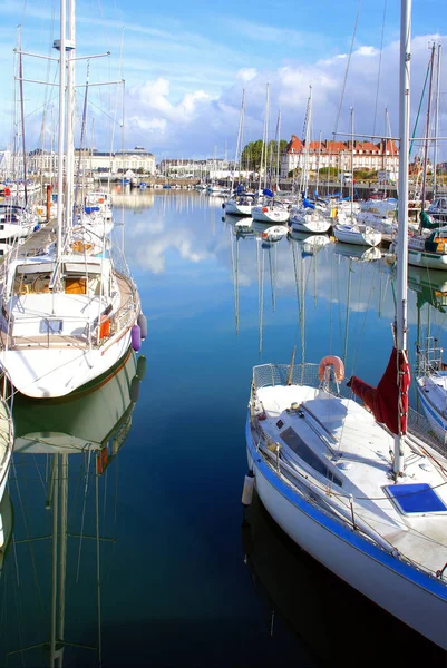 Veleros Puerto Deportivo Deauville Ormandía Francia — Foto de Stock