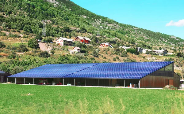 Produzione Energia Elettrica Pannelli Solari — Foto Stock