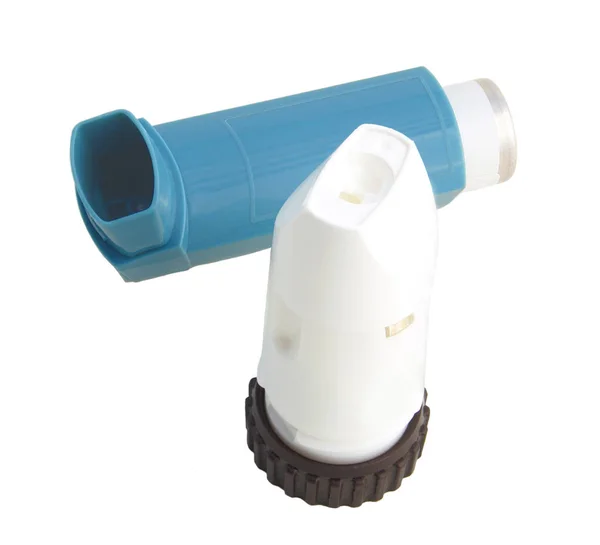 Spray Medico Vie Respiratorie Isolato Sfondo Bianco — Foto Stock