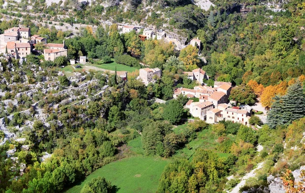 Staré Domy Navacelles Occitanie Francie — Stock fotografie