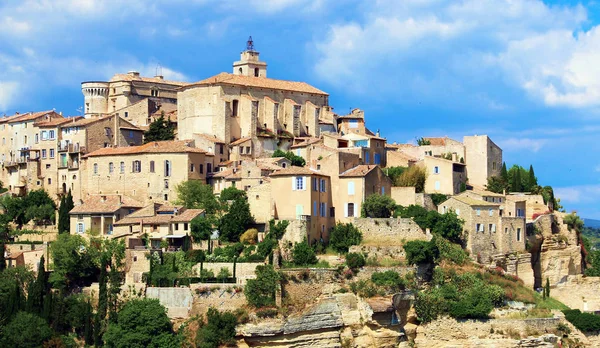 Aldeia Empoleirada Gordes França Europa — Fotografia de Stock