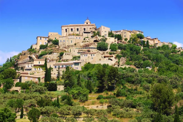 Steep Village Gordes Provence France — стоковое фото