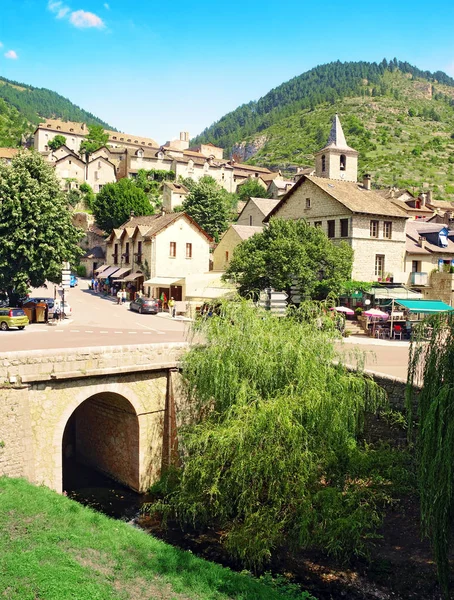 Most Sainte Enimie Kauzii Occitanie Francie — Stock fotografie