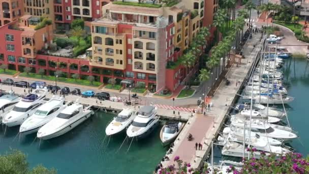 Cap Ail Och Distriktet Fontvieille Monaco — Stockvideo