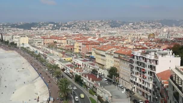 Longue Plage Nice Promenade Des Anglais — Video