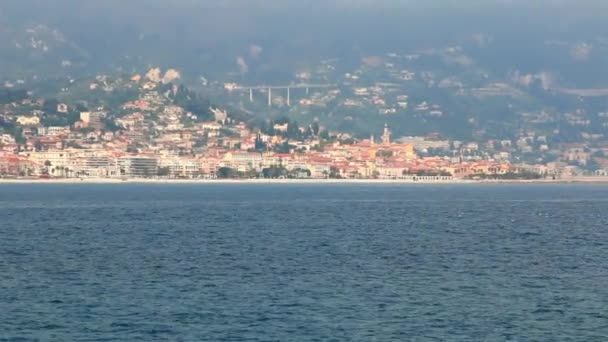 Menton Easternmost City Cte Azur France — Stock Video