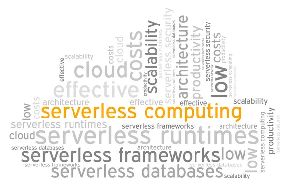 Word Cloud Arkitektur Utan Server Stockbild