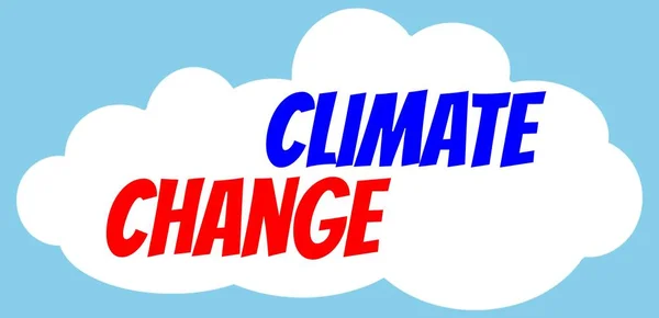 Klim Değişikliği Sözleriyle Bulut — Stok fotoğraf