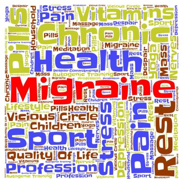 Kelime Bulutu: migren, semptomlar ve sebepler