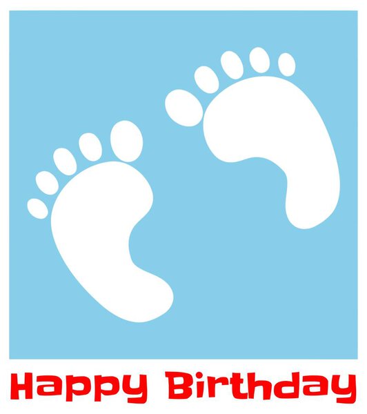 графическое изображение: маленькие отпечатки ног ребенка
