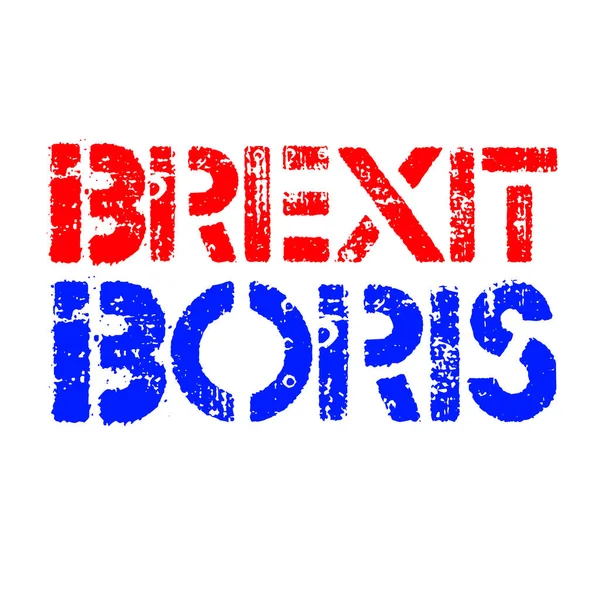Llüstrasyon Brexit Boris Mavi Arka Plan Üzerinde — Stok fotoğraf