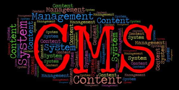 Word Cloud Cms Content Management Systeem — Stockfoto