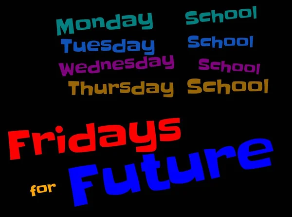 Word Cloud Fridays Future — Stock Photo, Image
