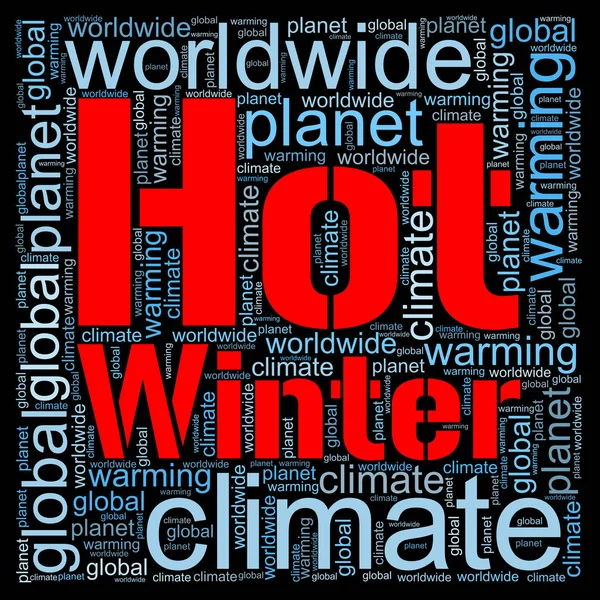 Word Cloud Inverno Caldo Riscaldamento Globale — Foto Stock