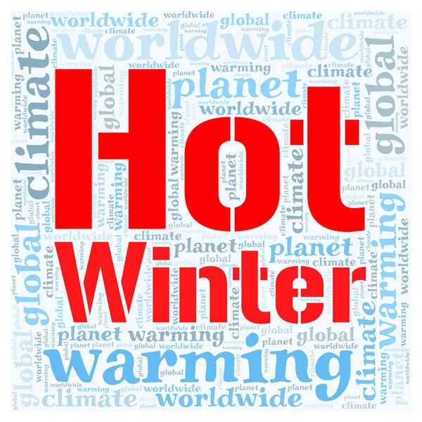 Word Cloud Inverno Caldo Riscaldamento Globale — Foto Stock