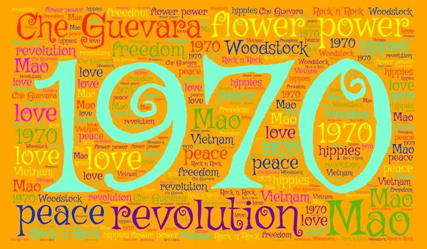 Word Cloud Year1970 Years Ago — Stock Photo, Image