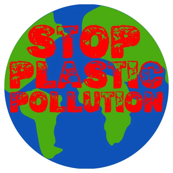 停止塑料污染 — 图库照片