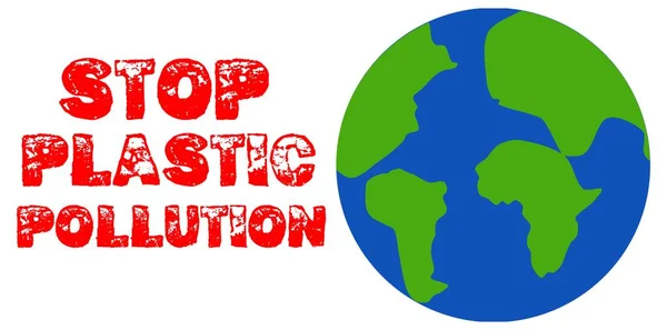 Słowo Chmura Stop Zanieczyszczenia Tworzyw Sztucznych — Zdjęcie stockowe