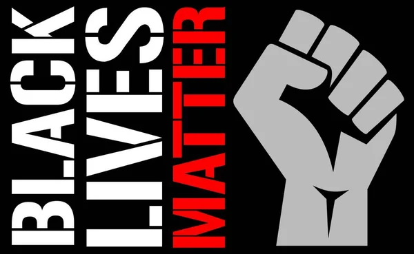 Grafica Con Pugno Slogan Black Lives Matter — Foto Stock