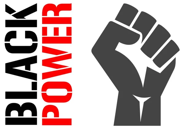 Gráfico Com Punho Slogan Black Power — Fotografia de Stock