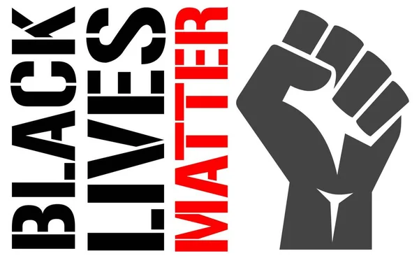 Grafica Con Pugno Slogan Black Lives Matter — Foto Stock