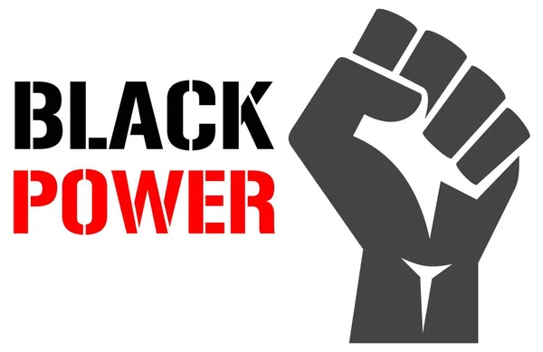 Grafikus Ököllel Szlogennel Black Power — Stock Fotó